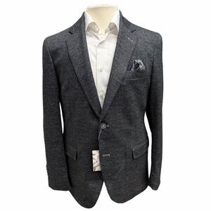 Charcoal Wool Blend Knit Sport Coat